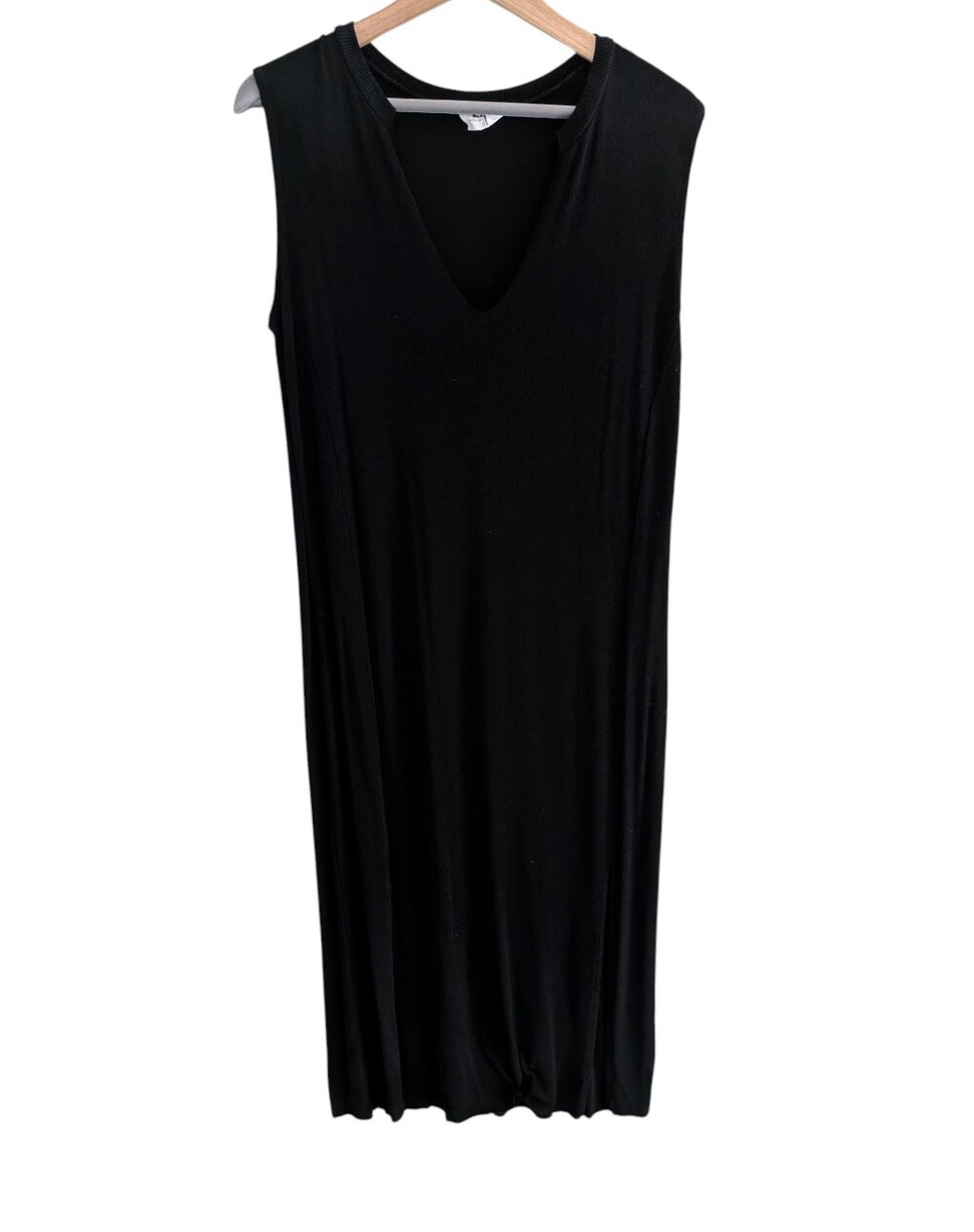 LNA Evereve Sleeveless Black V-Neck Midi Dress Women's Size M